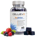 Cellev8 ReDrive Energy and Performance Gummies - 60 Count - Antioxidant, Cellular, Muscle Recovery, Endurance, Stamina, Daily Focus Supplements for Men & Women with SOD, Vitamin D3 - Raspberry Flavor