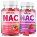 NAC Gummies, Strawberry & Raspberry Flavor, 120 Counts Bundle
