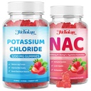 NAC and Potassium Chloride Gummies for Adults & Kids, Strawberry Flavor, 120 Counts Bundle