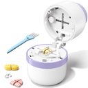 Daviky Pill Cutter 1/4, Adjustable Pill Cutter Splitter for Small and Tiny Pills with Accurate Alignment, Dual Safety Blades, Tablet Cutter for Small or Large Pills, Vitamins, Medication