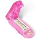 Pill Cutter Splitter for Small and Tiny Pills, Pill Cutter for Small or Large Pills, Pill Splitter for Multiple Pills at a Time with Centering Device and Stainless Steel Blade (Pink)