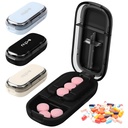 Pill Cutter Splitter for Small and Tiny Pills - 1/4 Pill Cutter with Centering Device - Easy-to-Use Splitter for Precision Cuts - for Small and Tiny (Black)