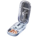Sakerplus Multi Pill Cutter with Precision Guide, Adjustable Pill Splitter for Small & Large Pills 0.08"-0.59", Even Cutting, Tablet Supplement Divider (Blue, 1/2+1/4 Division)