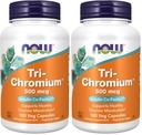 NOW Foods Supplements,Tri-Chromium™ 500 mcg with Cinnamon,Insulin Co-Factor*,180 Veg Capsules,(Pack of 2)