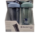 BlenderBottle Strada Shaker Bottle, 28 oz, Tritan Plastic, Leakproof Flip Cap, Wire Whisk Ball, BPA-Free (Pack of 2, Blue/Green)