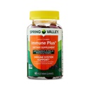 H4U Spring Valley Immune Plus Dietary Supplement Vegetarian Gummies with Elderberry, Vitamin C, Vitamin D for Immune System Support, 60 Count