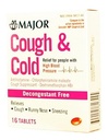 MAJOR COUGH & COLD TABS HIGH BLOOD PRSR CHLORPHENIRAMINE MALEATE-4 MG Red 16 TABLETS UPC 309045817445 by Major Pharmaceuticals