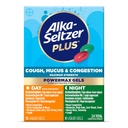 Alka-Seltzer Plus Maximum Strength, Cough Mucus & Congestion, Day+Night PowerMax Liquid Gels - Fast-Acting Cough and Congestion Medicine for Adults and Children 12 Years and Older, 24 Count