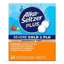 Alka-Seltzer Plus PowerFast Fizz, Severe Cold & Flu Medicine, Strawberry Honey Effervescent Tablets, 24ct