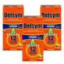 Delsym Adult 12 Hr Cough Relief Liquid, Orange, 15oz (3X5oz)