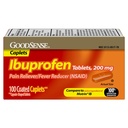 GoodSense Ibuprofen Tablets, 200 mg, Pain Reliever and Fever Reducer, 100 Count