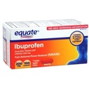 Equate EQ-MO100 Ibuprofen Pain Reliever Fever Reducer, 200 mg, Red, 100 Coated Caplets
