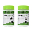 2 Bottles Algal Oil DHA 400 mg with ARA and SA, 120 Softgels Algae Oil - DHA Omega 3 Supplement, 1 Softgel per Serving for Brain, Memory & Nervous System Support - Non-GMO