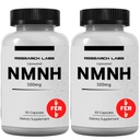 Research Labs 2 Pack Liposomal NMNH (NMN Supplement Alternative) 500mg Per Serving | 120 Capsules (Dihydronicotinamide Mononucleotide) NAD Supplement to Boost NAD+ Levels for Anti Aging