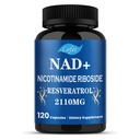 Lofei NAD Supplement,Liposomal NAD+ Nicotinamide Riboside,Trans-Resveratrol & Quercetin,1500mg NAD+ for Men & Women,Support Cellular Energy,GMO-Free,120 Capsules