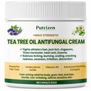 Antifungal Cream with Tea Tree Oil - Advanced Herbal Relief for Skin Fungus, Athlete's Foot, Jock Itch, Eczema, Tinea Versicolor, Natural Treatment, Relieves Itching, Burning, Scaling - 100g