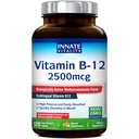 Innate Vitality Vitamin B12 2500mcg, Sublingual Methylcobalamin, Extra Strength for Energy Metabolism, Mental Clarity, Nervous System Health, Peach Flavor, Zero Sugar, 120 Fast Dissolve Tablets