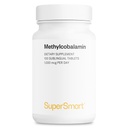 Supersmart - Methylcobalamine B12 1000mcg / 1mg per Day (Effective Dosage) - Sublingual Methylcobalamine - Peppermint Flavor - Vitamin B12 Supplement | Non-GMO & Gluten Free - 100 Sublingual Tablets