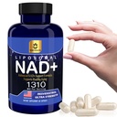 Liposomal NAD+ 1310mg with Resveratrol & Niacin (Vitamin B3) for Energy & Cellular Support, Antioxidant Supplement, Vegan, Non-GMO, 60 Capsules