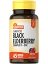 Sundance Sambucus Black Elderberry Complex | with Vitamin C and Zinc | 45 Chewable Tablets | Berry Flavor | Vegetarian, Non-GMO, and Gluten Free Supplement