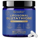Liposomal Glutathione with Resveratrol, Vitamin C & Vitamin B2-1155mg, High Absorption L-Glutathione Supplement for Antioxidant Support, Cellular Health & Immune Support - 60 Capsules