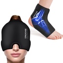 ONLYCARE Migraine Relief Cap & Ankle Ice Pack Wrap