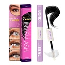Lash Cluster Bond and Seal Waterproof Glue 150H Super Strong Hold Long-Lasting for Eyelash Clusters Extensions Kit DIY Self Adhesive 2 in 1 Individual Lash Glue Black Bonder & Clear Sealant