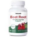TIKOLUES Beet Root Supplement, 1000mg Organic Beetroot, Supports Energy & Circulation, Non-GMO - 60 Capsules