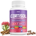 Daily Cortisol Support for Women – Energy, Focus, Hormone Balance, Vegan, Non-GMO, 90 Capsules