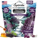 OPTIVIDA Health Natural Colloidal Silver Lozenges 60PPM Elderberry W/Vitamins, Sore Throat, Coughs, Supports Immune System, Fast-Acting Cough Drops, Organic Elderberry (1 Pack)