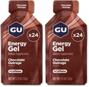 GU Energy Original Sports Nutrition Energy Gel,Chocolate Outrage,Box,24 Count (Pack of 2)