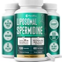 FloraBliss 35mg Liposomal Spermidine with Thiamin, Zinc, Biotin, Vitamin C | Spermidine from Chlorella. 60-Day Supply. 120 Capsules