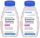 2/Pack Regular Strength Antacid Tablets Chewable Calcium Carbonate 150 Tablets 500mg Assorted Fruit Flavor, Gluten Free