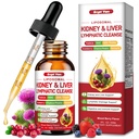 32-in-1 Kidney & Liver, Lymph Cleanse Detox & Repair Drops with Cranberry, Milk Thistle, Chanca Piedra for Lymphatic Drainage, Kidney & Live, Urinary Tract Support, Mixed Berry Flavor, 2 Fl Oz
