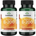 Swanson Natural Vitamin E Heart Health and Tissue Protection Supplement for Adults Seeking Antioxidant Support - 200 IU (134.2 mg) (250 Softgels, 2 Pack)