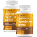 owegel Liposomal Tocotrienols 1000 mg, Vitamin E Supplement, 120 Softgels | 1000 mg tocotrienols, 95% delta, 5% gamma, liposomal delivery, one daily softgel, 60 softgels, non-gmo, gluten-free