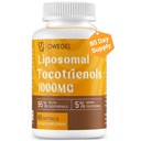 owegel Liposomal Tocotrienols 1000 mg, Vitamin E Supplement, 60 Softgels | 1000 mg tocotrienols, 95% delta, 5% gamma, liposomal delivery, one daily softgel, 60 softgels, non-gmo, gluten-free