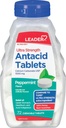Leader Antacid Ultra Strength Chewable, Fast Heartburn & Indigestion Relief, Acid Reflux, Upset Stomach, Calcium Carbonate, Peppermint, 72 Count