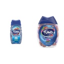 TUMS Smoothies Berry Fusion Extra Strength Antacid Chewable Tablets for Heartburn Relief, 60 Tablets & TUMS Chewy Bites Assorted Berries Antacid Hard Shell Chews for Heartburn Relief, 60 Count