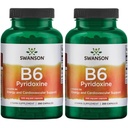 Swanson B6 Pyridoxine - Vitamin Supplement Promoting Cardiovascular Health & Energy Metabolism - Natural Formula Promoting Overall Wellness - (250 Capsules, 100mg Each) (2 Pack)