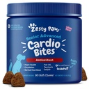 Zesty Paws Cardiovascular Support for Senior Dogs - Taurine for Dogs - with CoQ10, L Carnitine & Sea Buckthorn - Heart Health - AlaskOmega Fish Oil Omega 3 - Salmon - 90 Count