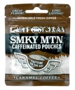 SMOKEY MOUNTAIN Caffeinated Pouches - Caramel Coffee - Tobacco Free and Nicotine Free - 15 Pouches Per Pack - 10 Packs