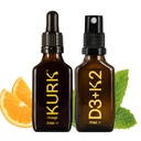 High Strength Liquid Curcumin Oil from Turmeric (Orange 1 Fl Oz) and Vitamin D3 K2 Oral Spray (Peppermint 1 Fl Oz) Bundle