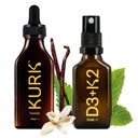 High Strength Liquid Curcumin Oil from Turmeric (Vanilla 3.2 Fl Oz) and Vitamin D3 K2 Oral Spray (Peppermint 1 Fl Oz) Bundle