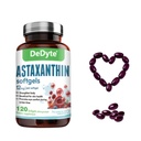 DeDyte Astaxanthin Supplements 12mg - Supports Healthy Skin Radiance | Supports Healthy Skin Radiance,Astaxanthin Antioxidant Supplement from Haematococcus Pluvialis 120 Softgels LIFEWORTH