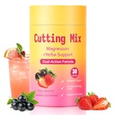 Cutting Drink Mix – Supports Satiety Signaling, Gut Health & Energy with Berberine, Chromium, FOS, Yerba Mate & 5-HTP | Sugar-Free, Vegan, Non-GMO | Strawberry Açaí – 30 Servings