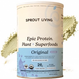 Πρωτεϊνες & Superfoods με βάση τα φυτά, πρωτότυπη, μη αρωματισμένη σκόνη, Vegan, μη γαλακτοκομικά, μη ΓΤΟ, Χωρίς γλουτένη, Χωρίς ζάχαρη, τέλειο μείγμα ποτών κετο (2 lb)