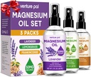 Venture Pal 3-Pack Topical Magnesium Oil Spray Set for Feet – Ιδανικό δώρο για χαλάρωση, καλύτερο ύπνο, ανακούφιση μυών για τα πόδια & αρθρώσεις, υγιή μαλλιά & δέρμα. Γρήγορη απορρόφηση, μη λιπαρή