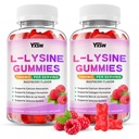 L-Lysine 1000mg Gummies for Adults & Kids, Lysine Supplement for Immune Support & Skin Health, Supports Collagen Formation, Sugar-Free, Raspberry Flavor, 120 Count