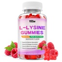 L-Lysine 1000mg Gummies for Adults & Kids, Lysine Supplement for Immune Support & Skin Health, Supports Collagen Formation, Sugar-Free, Raspberry Flavor, 60 Count